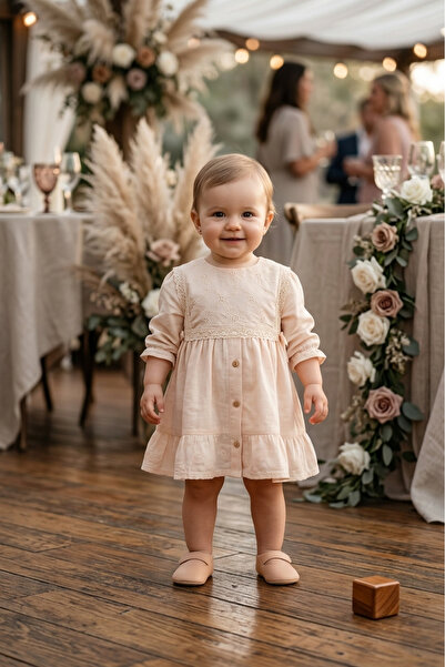 Scout Baby Powder Dreams Lace Detailed Ruffled Princess Dress