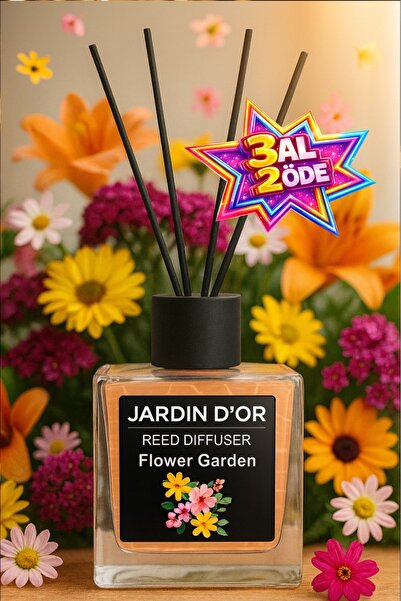 JARDIN D'OR Flower Garden Reed Diffuser Çiçek Bahçesi Çubuklu Oda Kokusu 100 ...
