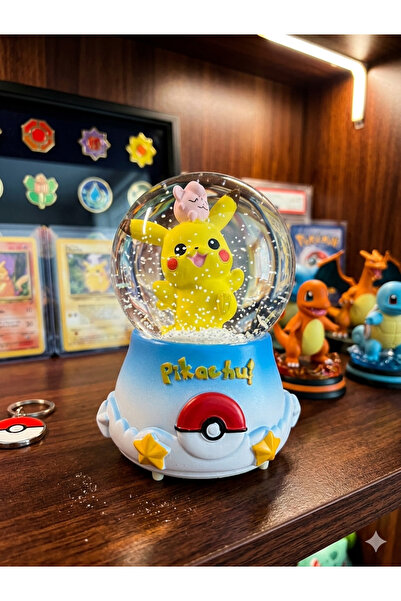 Mutluanlar Hediyelik Orta boy Pikachu kar küresi Işıklı