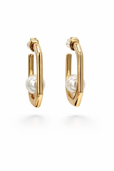 AUBRA Zen Cameo Sallantılı İncili Çelik Küpe Rose Kaplama