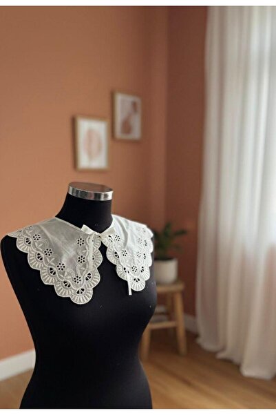 Tint and Treats Pamuk Fisto Dantel Yaka (Saten Kurdele Bağlamalı)