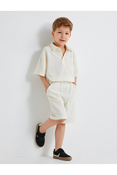 Koton Pantaloni scurți de bază în amestec de bumbac - Legat în talie