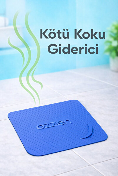 ozzen MAVİ Kötü Koku Böcek Önleyici Silikon Mat Banyo Mutfak Lavabo Balkon Gi...