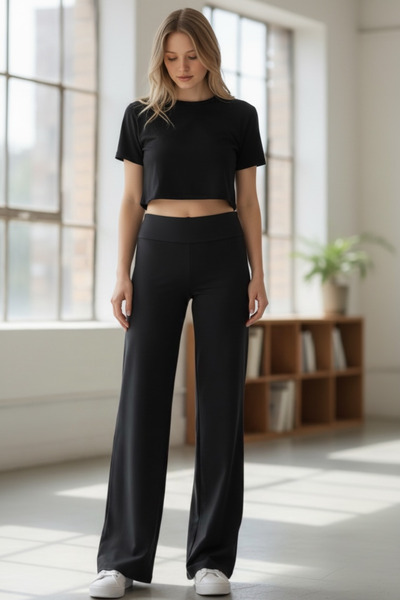 VSE Süet Dokulu Bootcut,Rahat Kesim,Toparlayıcı ve Esnek,Yüksek Bel,İspanyol ...