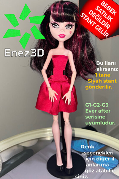 Enez3D Monster High G1 G2 G3 Siyah Stant (Figürler Dahil Değildir, Adet Fiyat...