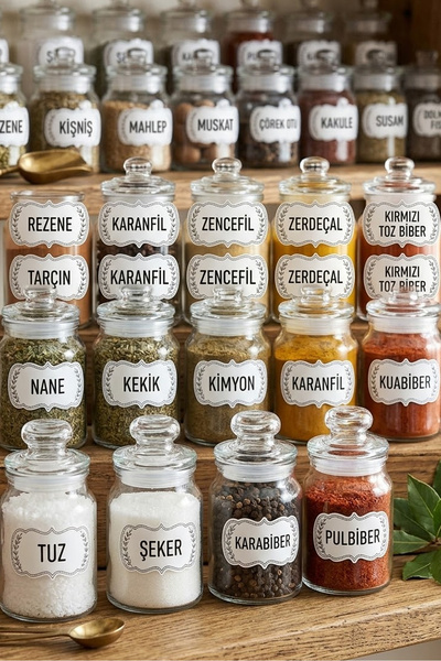 DNArt Jar Sticker Label - 54 Pieces - 2 Different Color Options