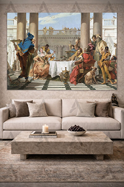 Artease Giovanni Tiepolo Kleopatra’nın Ziyafeti (1743) Kanvas Tablo
