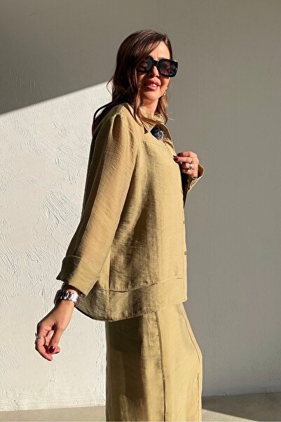 ELVAN TOLON Oil Skirt Shirt Set