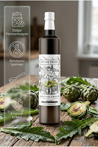 Organik Teyze Sevinç Teyze Doğal Fermantasyon Enginar Sirkesi, Artichoke Vine...
