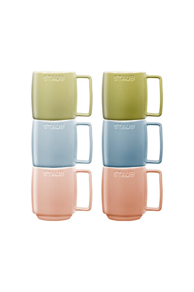 STAUB Macaron Seramik Kupa 6'lı Set 350 ml