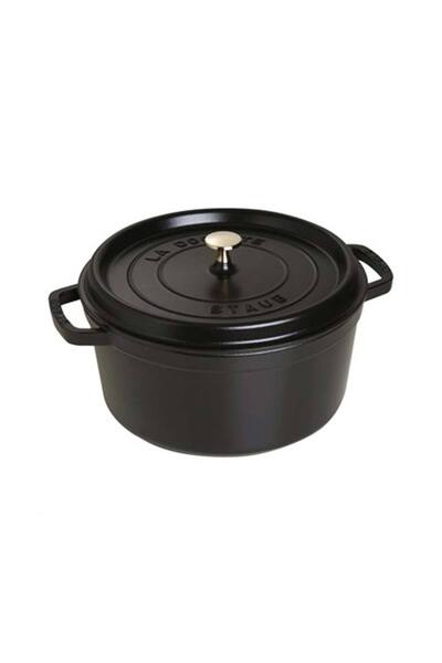 STAUB Döküm Tencere Yuvarlak 28 cm Siyah