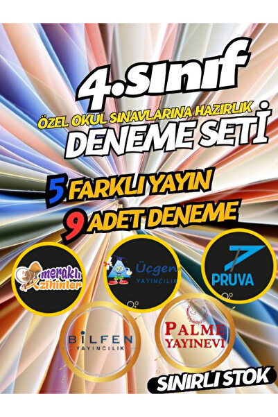 Bilfen Yayıncılık 4. Sınıf 9'lu Kurumsal Paket Deneme