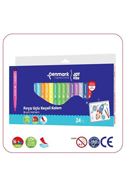 penmark قلم تحديد ذو رأس فرشاة قابل للغسل للغاية 24 لونًا