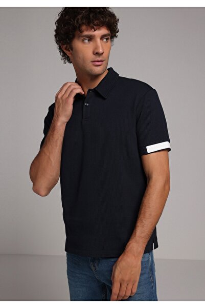 Colin's Tricou cu mânecă scurtă, albastru bleumarin, cu gât polo, cu croială ...