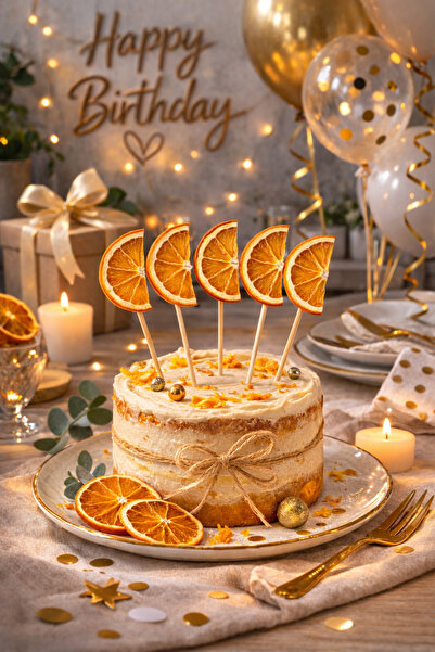 Genel Markalar 6'lı Yılbaşı Portakal Kürdan Süslü Sunum Kürdanı Yeni Yıl Noel...