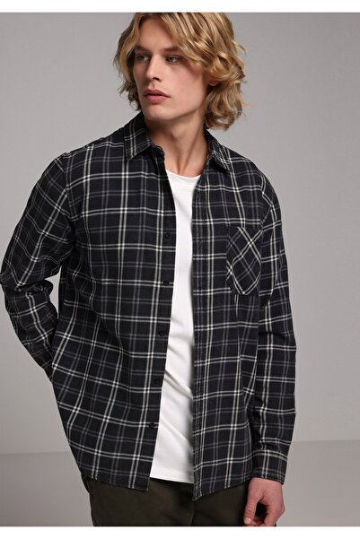 Colin's Ανδρικό μακρυμάνικο πουκάμισο με καρό σχέδιο και κανονική εφαρμογή