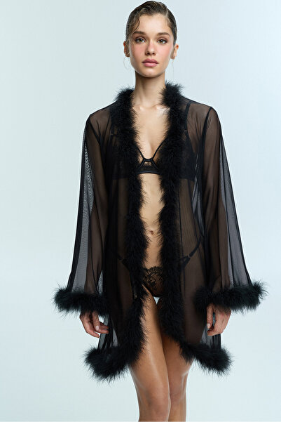 Penti Black Reine Dressing Gown