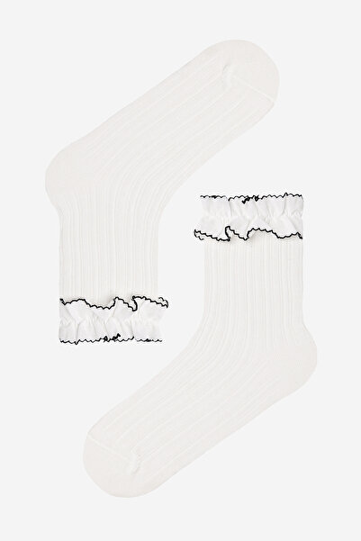 Penti Cotton Ankle Ruffle Socks