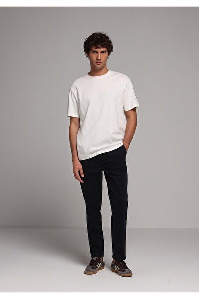 Colin's Regular Fit Mid Waist Straight Leg Men's Navy Blue Trousers