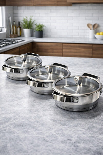 COCİNERO 1139 Gloss Premium 6 Parça Çelik Sahan Seti