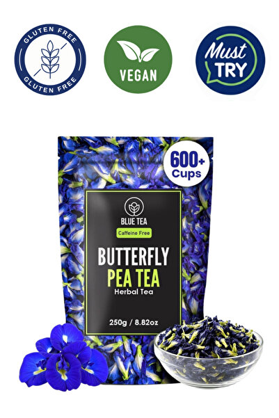 BLUE TEA Butterfly Pea Flower Herbal Tea, Antioxidant, Caffeine-Free, 8.82oz ...