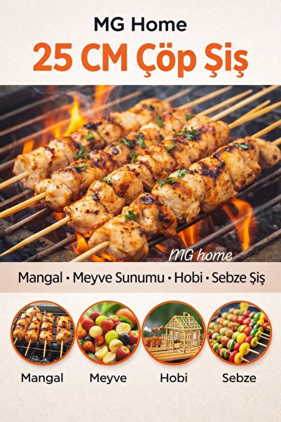 VENON 100 Adet 🔥 25 cm Meyve Buketi Çubuğu KURABİYE LOKUM Sunum Şıklığı Meyv...