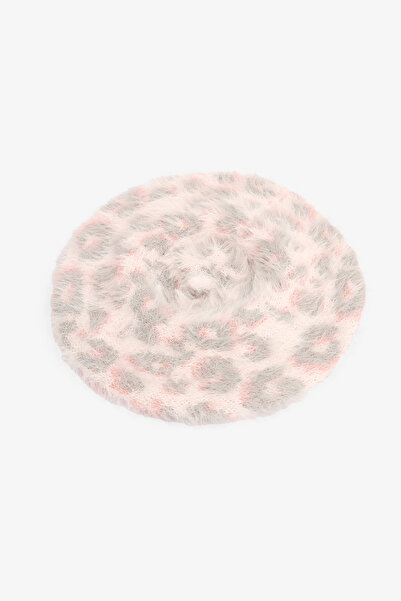 Penti Pembe Kız Çocuk Leopar Desenli Bere