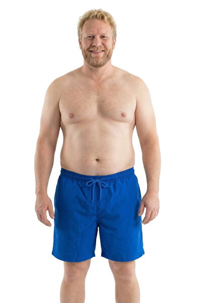 Miami Beach Men's Plus Size Saks Blue Quick Dry Fabric Single Back Pocket Sta...