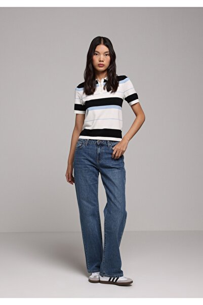 Colin's Straight Fit Mid Waist Straight Leg Women's Indigo Jean Trousers