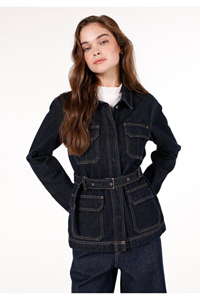 Colin's سترة زرقاء للنساء بقصة عادية