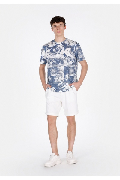 Colin's Ανδρικό λευκό σορτς μεσαίου ύψους κανονικής εφαρμογής