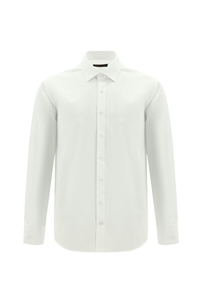 Abdullah Kiğılı Long Sleeve Classic Layered Cuff Cotton Shirt