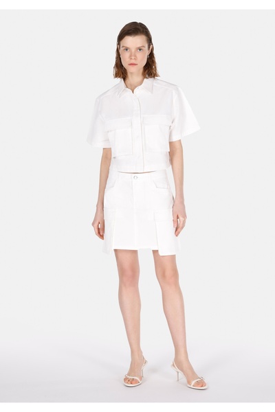 Colin's Fusta albă pentru femei Mini Straight cu fermoar