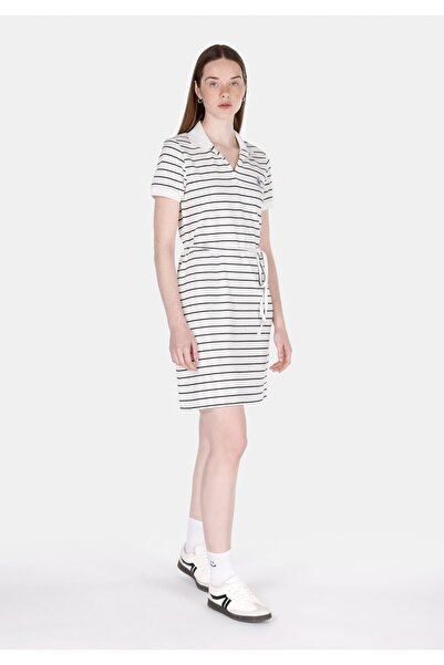 Colin's Regular Fit cu dungi Rochie albă cu mânecă scurtă, fără buzunare, pen...