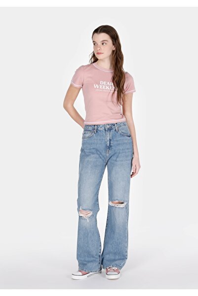 Colin's straight fit talie înaltă Pantaloni de damă cu picior lung, Mid Indig...