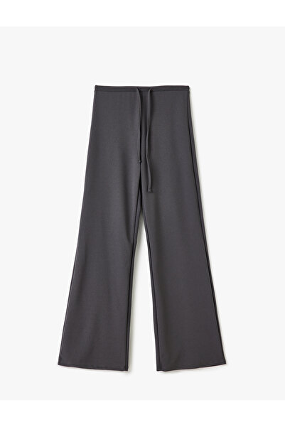 Koton Spodnie o luźnym kroju z prostymi nogawkami i wiązaniem w pasie