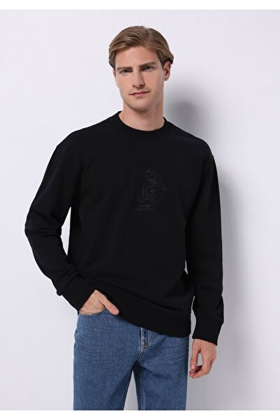 Colin's الراحة تناسب الرجال البلوز الأسود