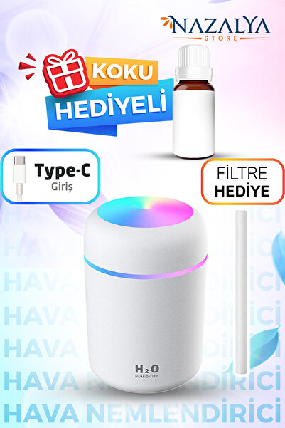 Nazalya 300 Ml Ulrasonik Araba - Oda Hava Nemlendirici Buhar Makinesi Ve Arom...