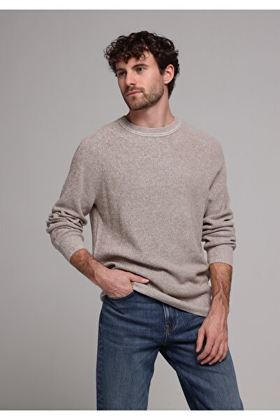 Colin's Regular Fit Round Neck Jacquard Men's Gray Sweater