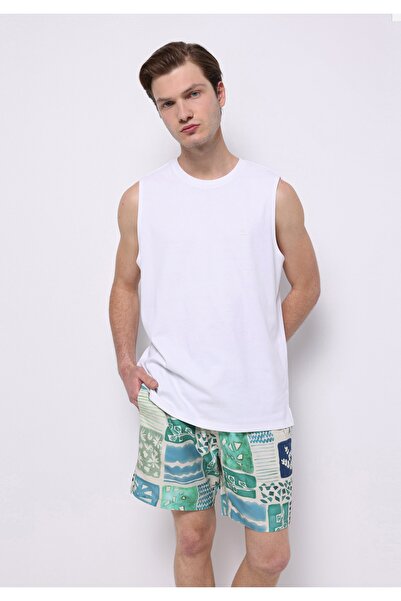 Colin's Regular Fit Baskılı Erkek Yeşil Deniz Şortu