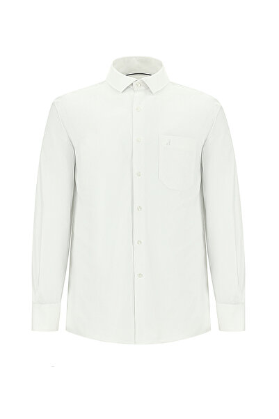 Abdullah Kiğılı Patterned Cotton Shirt - Long Sleeve, Regular Fit