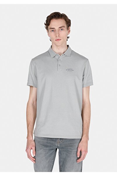 Colin's تي شيرت رجالي ذو قصة عادية وياقة بولو سادة باللون الرمادي وأكمام قصير...