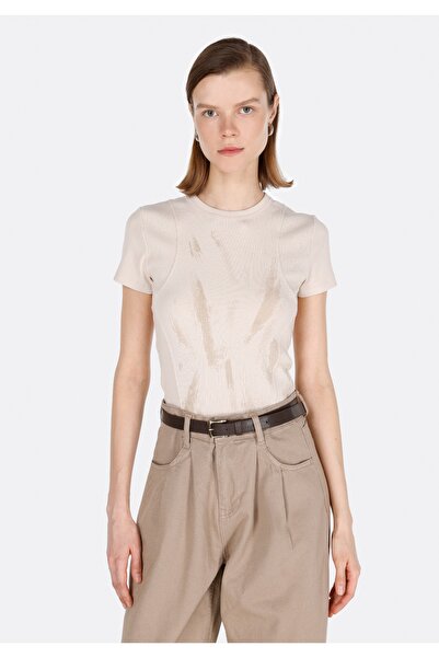 Colin's Slim Fit Women's Beige Short Sleeve T-Shirt