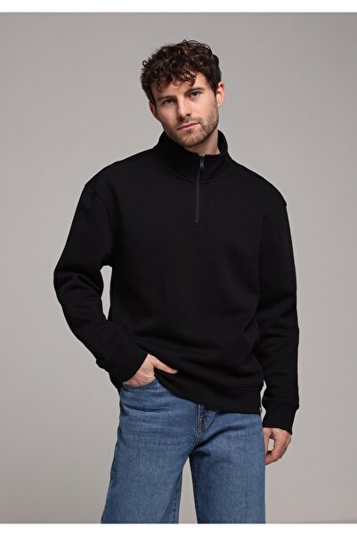 Colin's Hanorac negru pentru bărbați, cu potrivire confortabilă