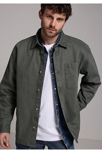 Colin's سترة قصة فضفاضة فيت للرجال باللون الأخضر