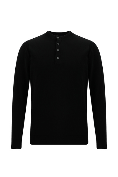 Abdullah Kiğılı Cotton Cashmere Crew Neck Knitwear Sweater - Regular Fit