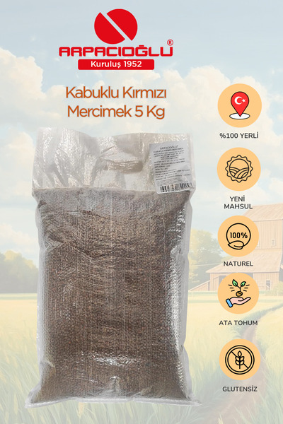 Arpacıoğlu %100 Yerli Türk Malı Siyah Mercimek 5kg