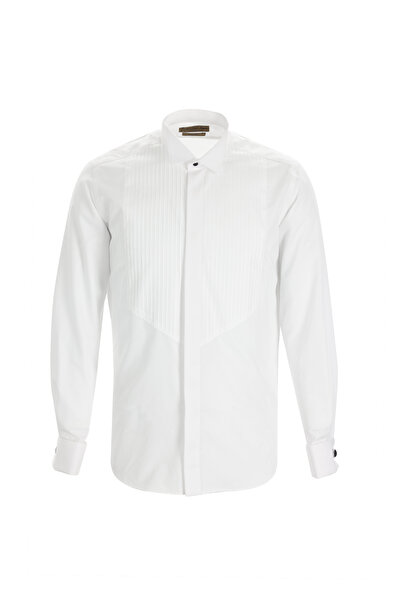 Abdullah Kiğılı Βαμβακερό πουκάμισο Ata Collar Slim Fit Slim Fit