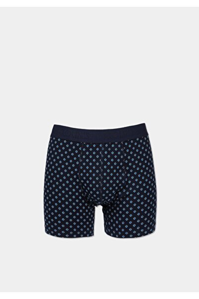 Colin's Boxer pentru bărbați cu imprimeu modern, albastru bleumarin