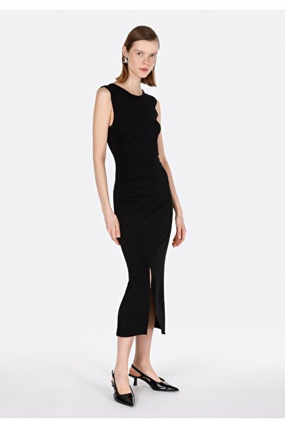 Colin's Rochie neagră fără mâneci pentru femei, slim fit, dreaptă